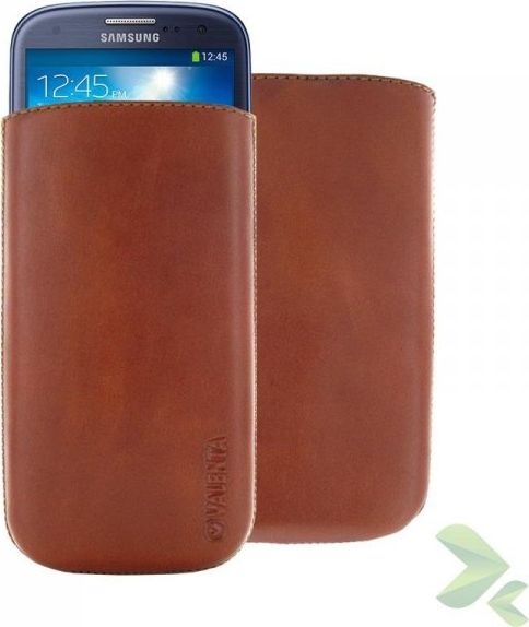 Valenta Valenta Pocket Classic – kožené pouzdro s posuvníkem pro Samsung Galaxy S4/s Iii, Htc One a další (hnědé)