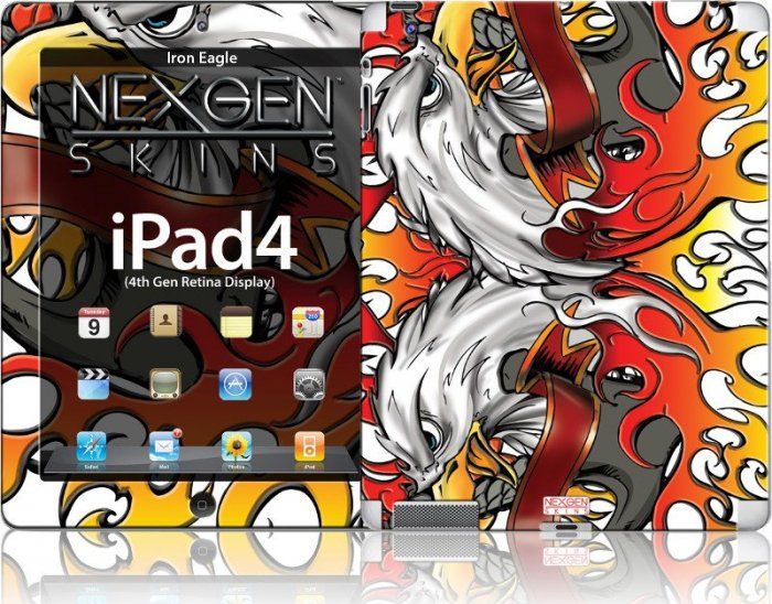 Nexgen Skins Nexgen Skins - Sada vzhledů pouzdra s 3D efektem Ipad 2/3/4 (iron Eagle 3d)