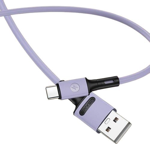 Usams USB-A – USB-C kabel USB 1 m fialový (69874-uniw)