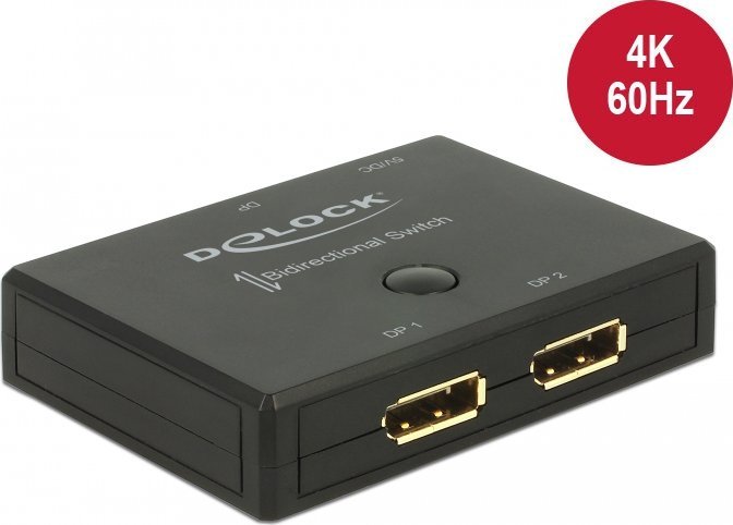 Delock DELOCK Umschalter Displayport 2-1 obojsmerný 4K 60Hz