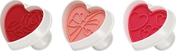 Tescoma Wykrawacze z pieczątką DELCIA, 3 szt., serduszka Tescoma uniwersalny