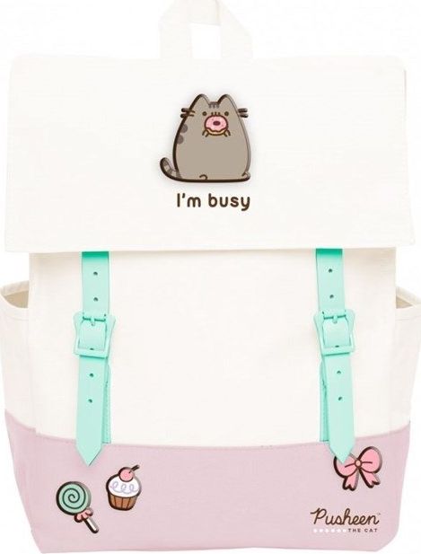 Školský batoh Pusheen Rose Collection biely