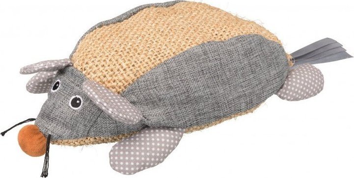 Trixie Mouse, sisal, látka, 30 cm, šedá