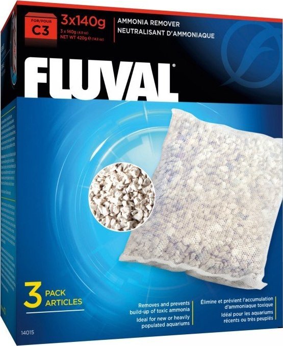 Fluval Ammonia Remover cartridge pro filtr C3, 3x140g