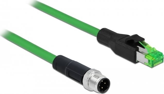 Delock DELOCK Netzwerkkabel M12 4 Pin D-code > RJ45 St PVC 2m