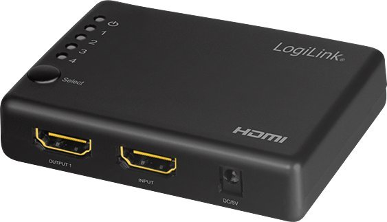 LogiLink LogiLink HDMI-Splitter 1x4-Port, 4K/30Hz, schlank, schw.