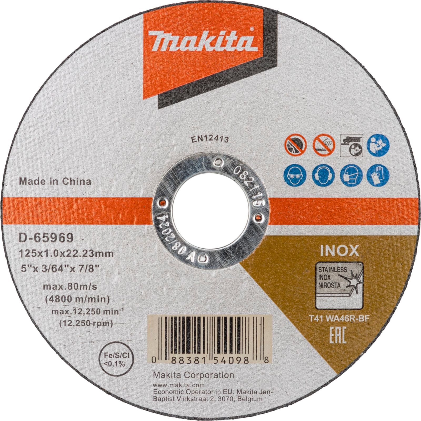 Makita D-65969-12 rezný kotúč 125x1,2mm INOX