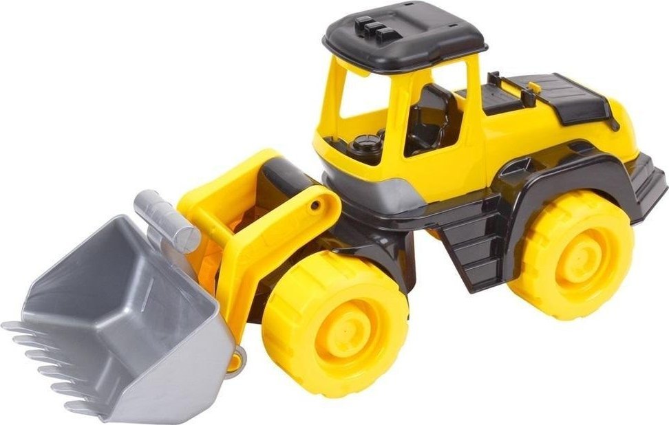 Černý a žlutý traktor