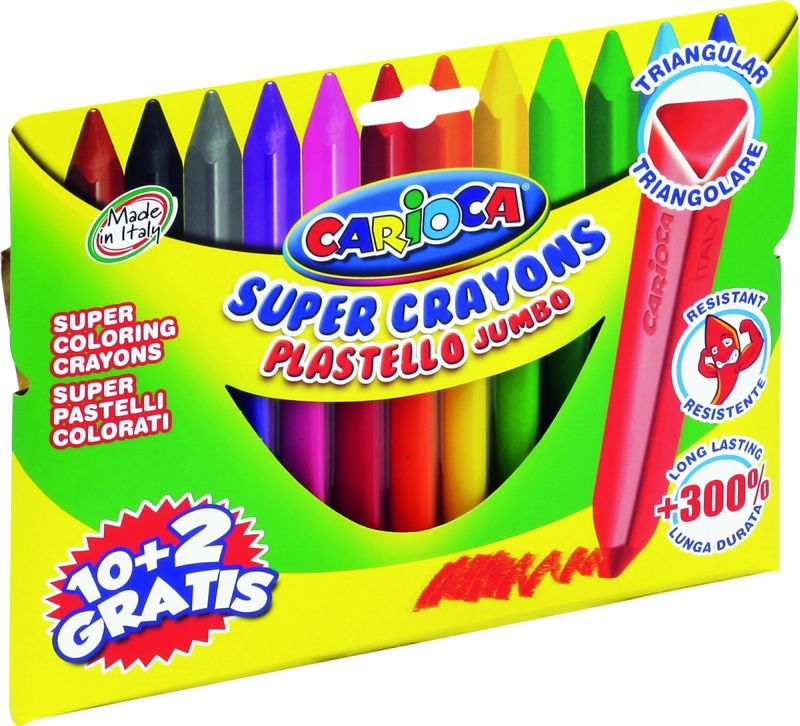 Pastelky Carioca Plastello Jumbo 12 barev