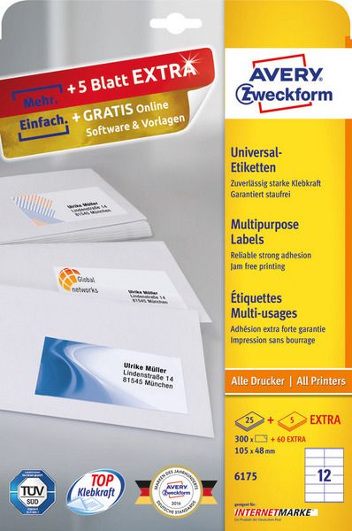 Avery Zweckform Quick Peel Labels 105x48 (6175)