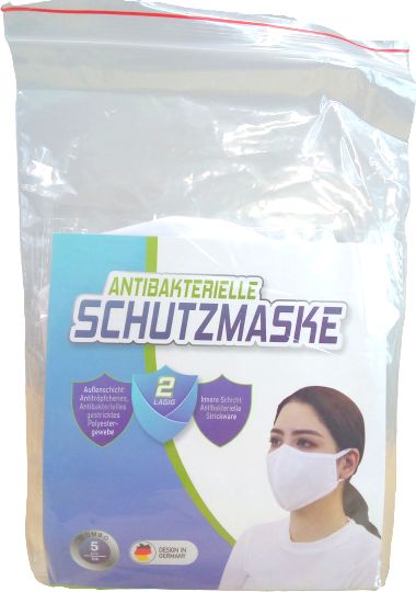Ochranné, opakovaně použitelné, bílé masky - 5 kusů