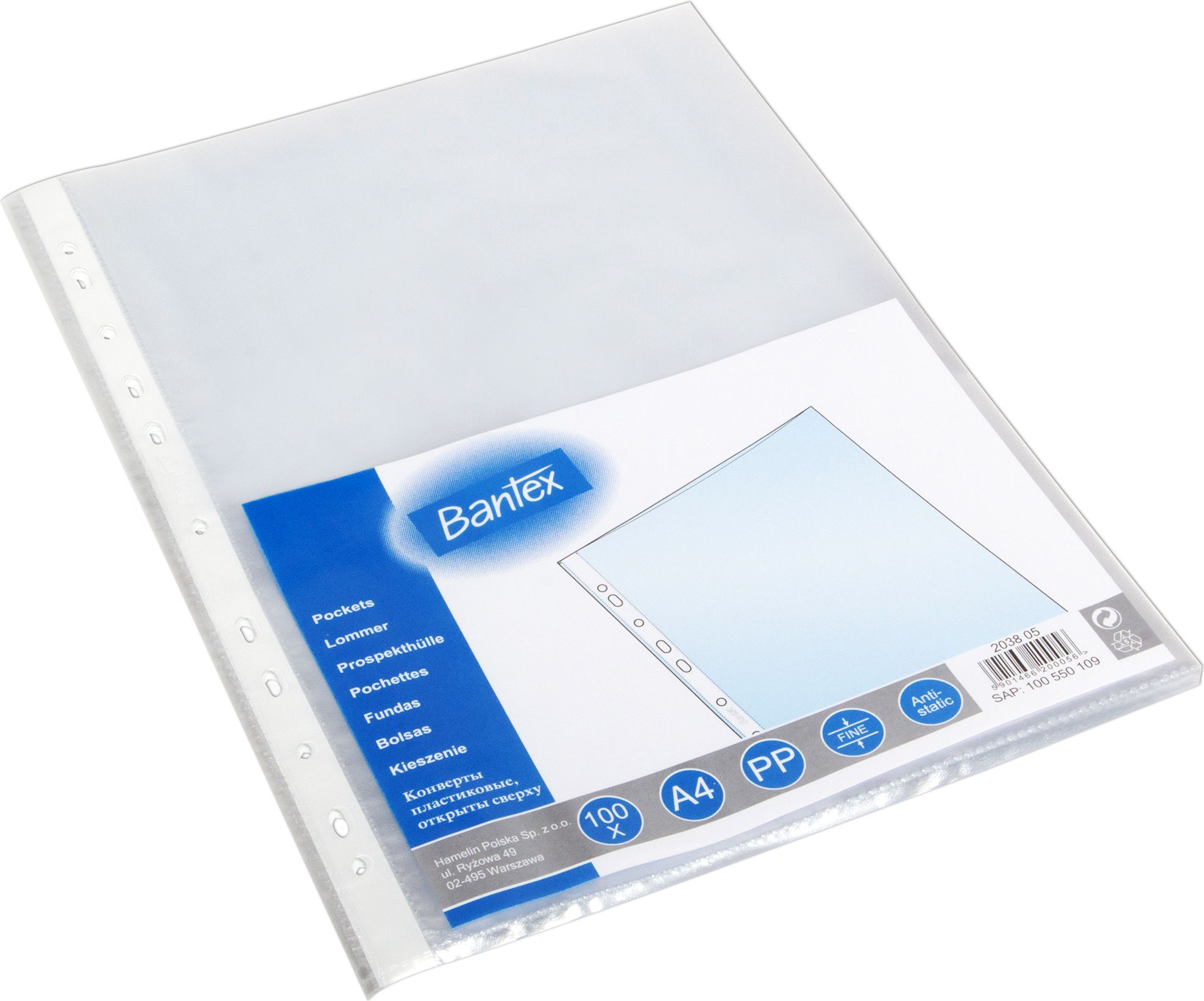 Bantex Crystal trička A4 PP fólie (100 ks)