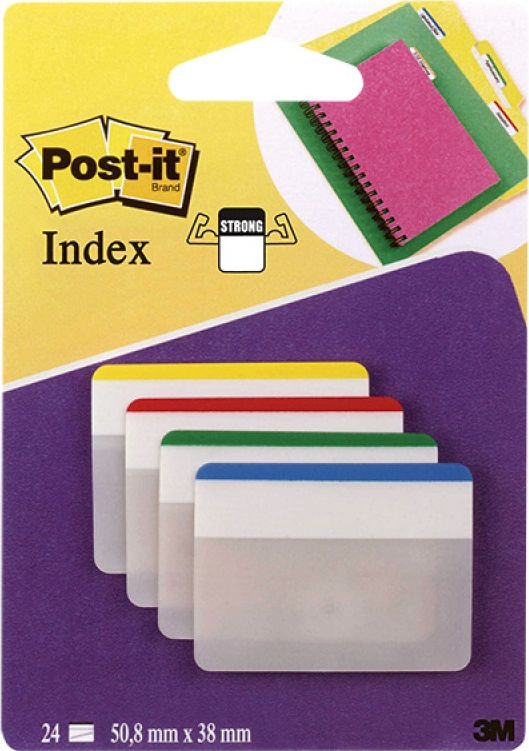Post-it POST-IT TAB 50,8 X 38 MM 686-F1 ROVNÁ DO ZÁSUVEK 4 BARVY 6 KS