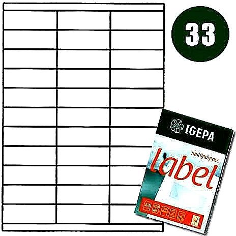 Mondi LABELS A4 IGEPA 70,0 X 25,4 MM BÍLÁ (100)