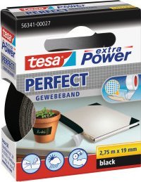 Lepidlo na textilie Tesa. 2,75 m x 38 mm extra výkonná hnědá Perfect 56343
