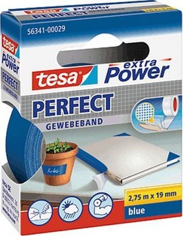 Lepidlo na textilie Tesa. 2,75 m x 19 mm extra výkon modrý Perfect 56341