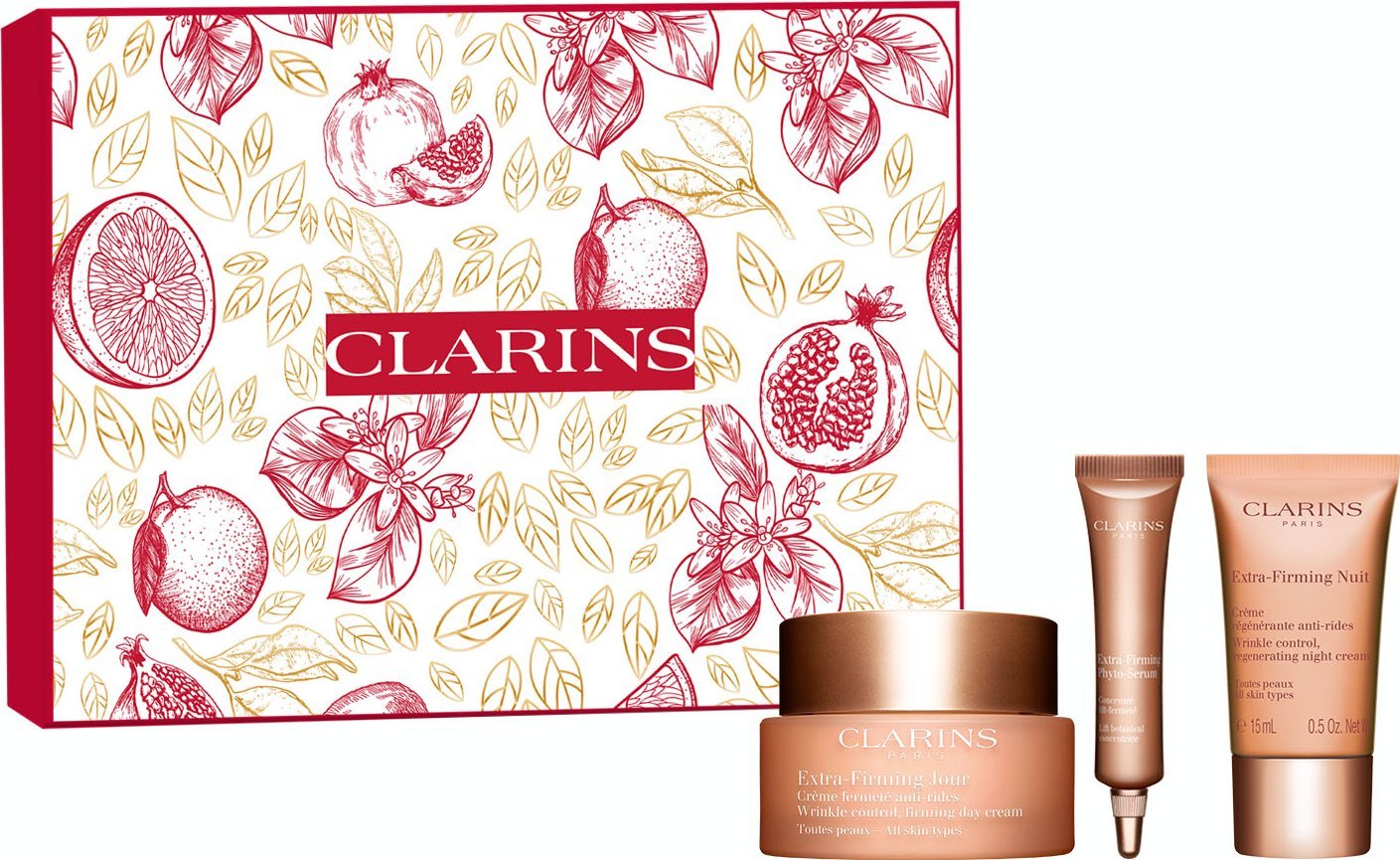 Clarins CLARINS SET (EXTRA SPEVŇUJÚCI DENNÝ KRÉM 50ML + EXTRA SPEVŇUJÚCI SÉRUM 10ML + EXTRA SPEVŇUJÚCI NOČNÝ KRÉM 15ML)