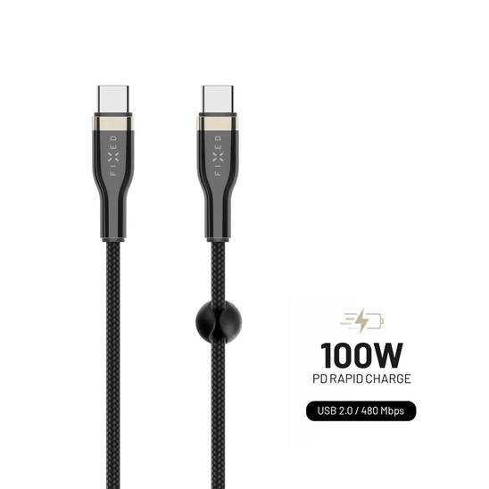 Fixed kabel USB-C/USB-C FIXDB-CC12-BK