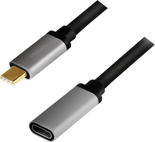 Kabel USB-C M/F,4K/60Hz aluminiowy 0.5m