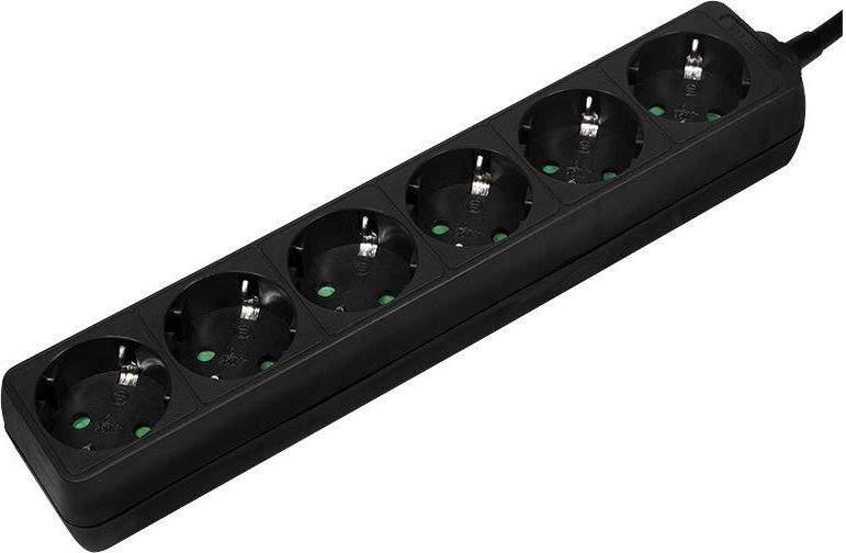 LogiLink 6 hnízda 1,5 m černá (LPS238B)