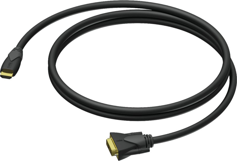 Kábel Procab HDMI - DVI-D 1,5 m čierny (CLV160/1,5)