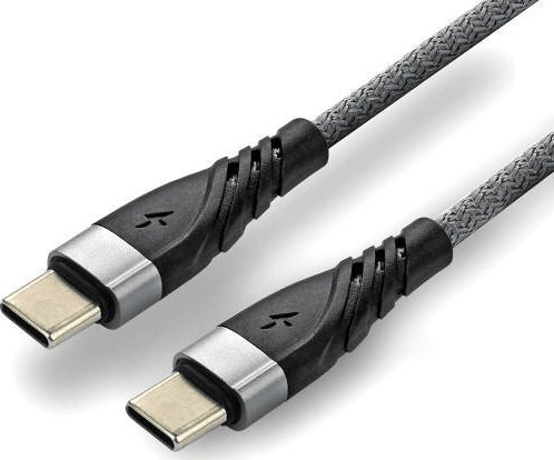 Kabel USB USB kabel USB pletený kabel - Lightning / iPhone Eveactive CBB -1IG 100cm s rychlou podporou do 2,4A šedá