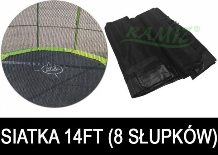 14ft trampoline síť - 8 polí černá