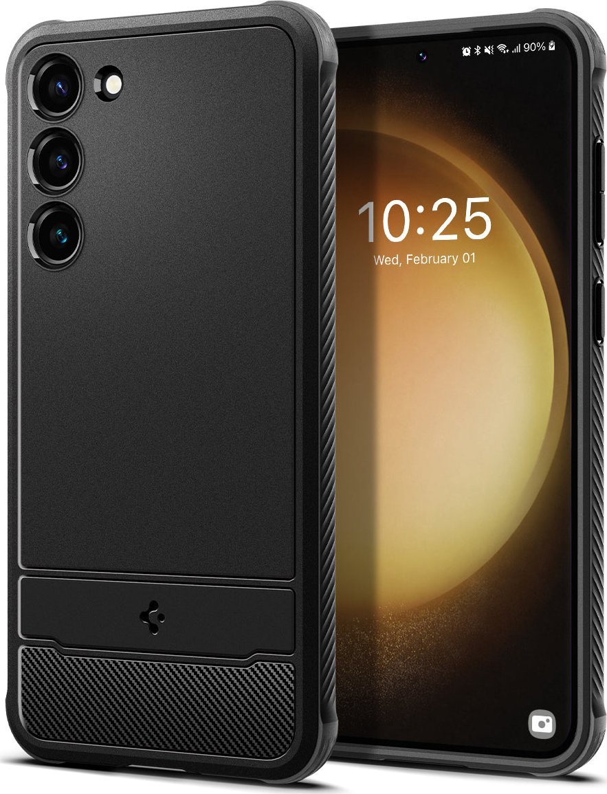 Spigen Spigen Rugged Armor, Black - Samsung Galaxy S23