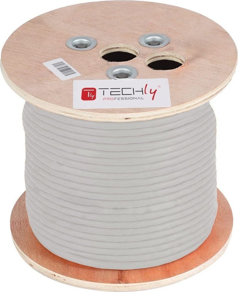 Techly Techly Cat5e F/UTP Speed ??Cable Wire Copper LSZH 305M Grey