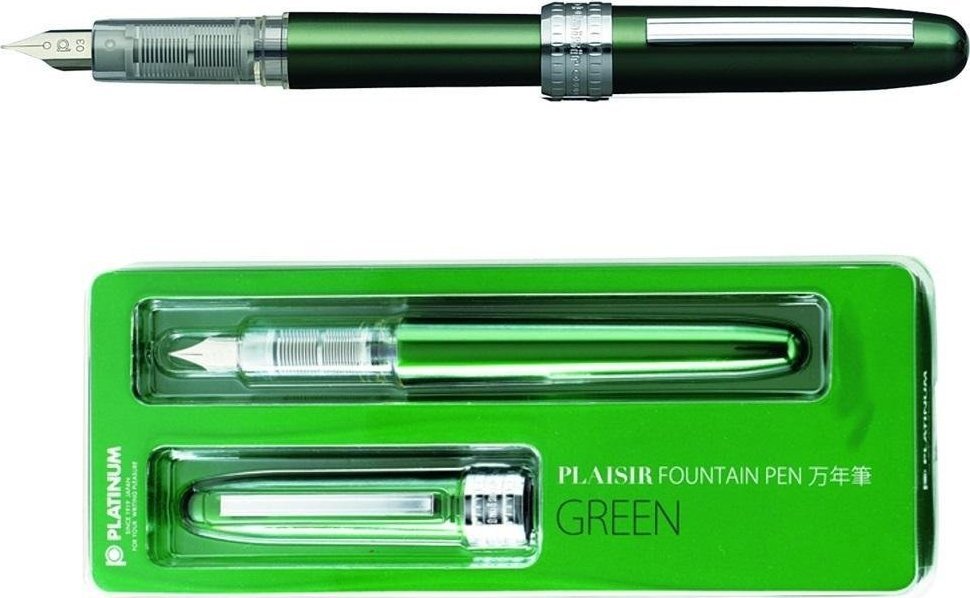 Platinum Plnicí pero PLATINUM Plaisir, blistr, zelené