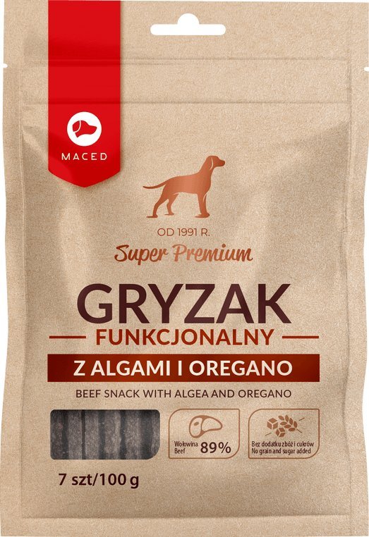 MACED Beef snack with algea and oregano