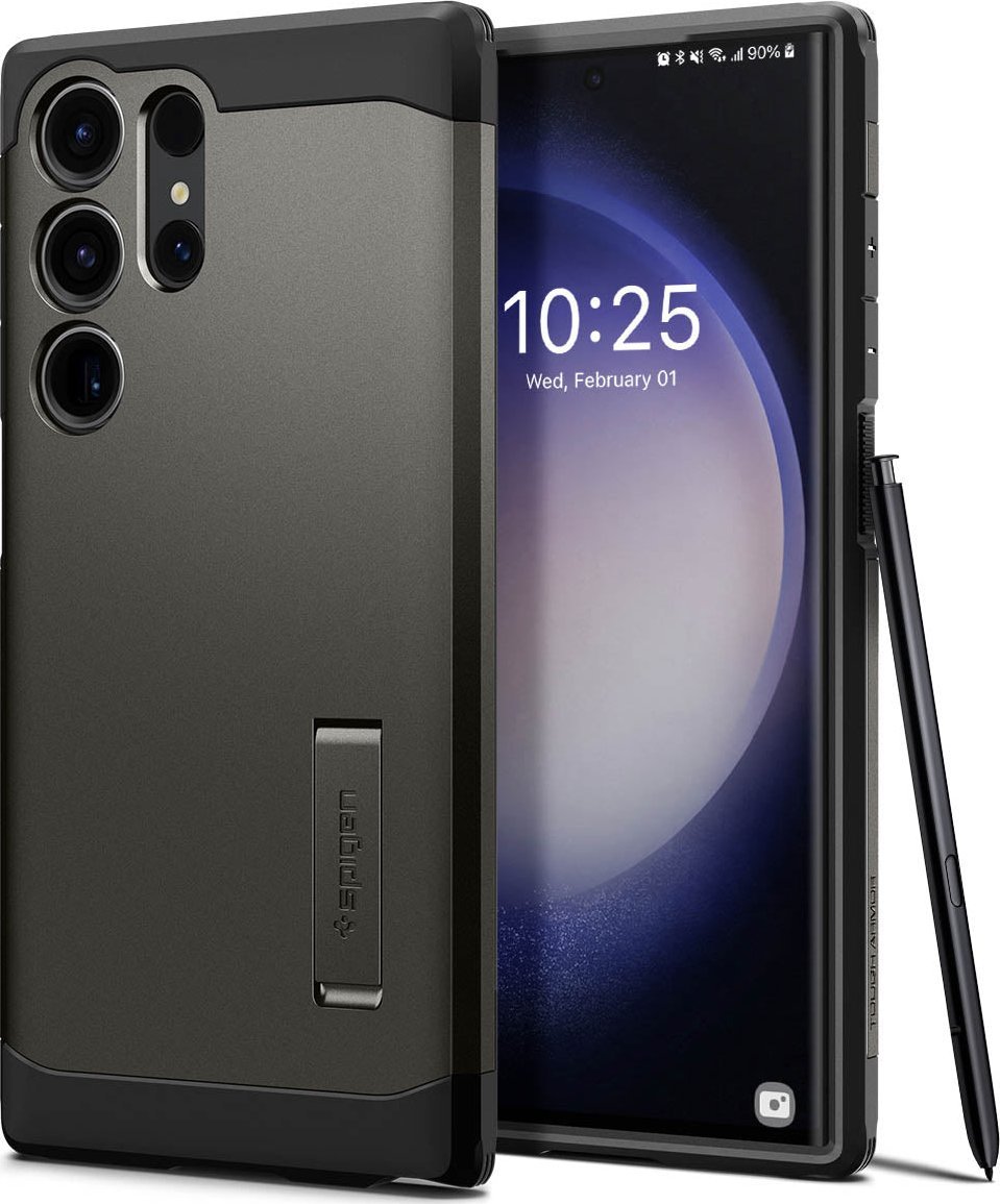 Spigen Spigen tvrdé brnění, Gunmetal - Samsung Galaxy S23 Ultra