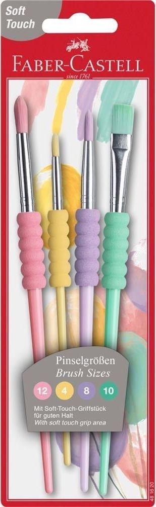 Faber-Castell Školské štetce, pastelové farby, 4 ks FABER CASTELL