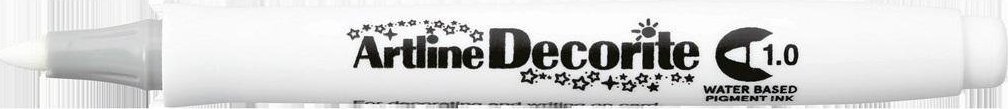 Artline Marker Permanent Decorite White Artline