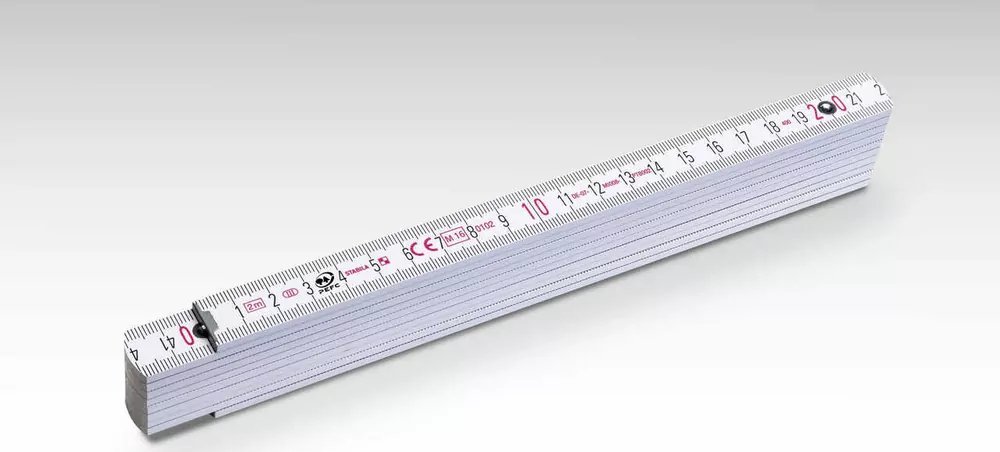 Stabila dřevěná montáž buku 1407 Geo, 2 m, bílá