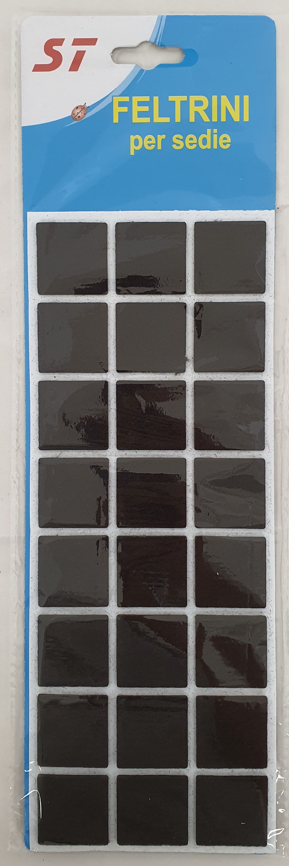 Chrániče samolepící 24 ks 3x3 cm filcové čtvercové