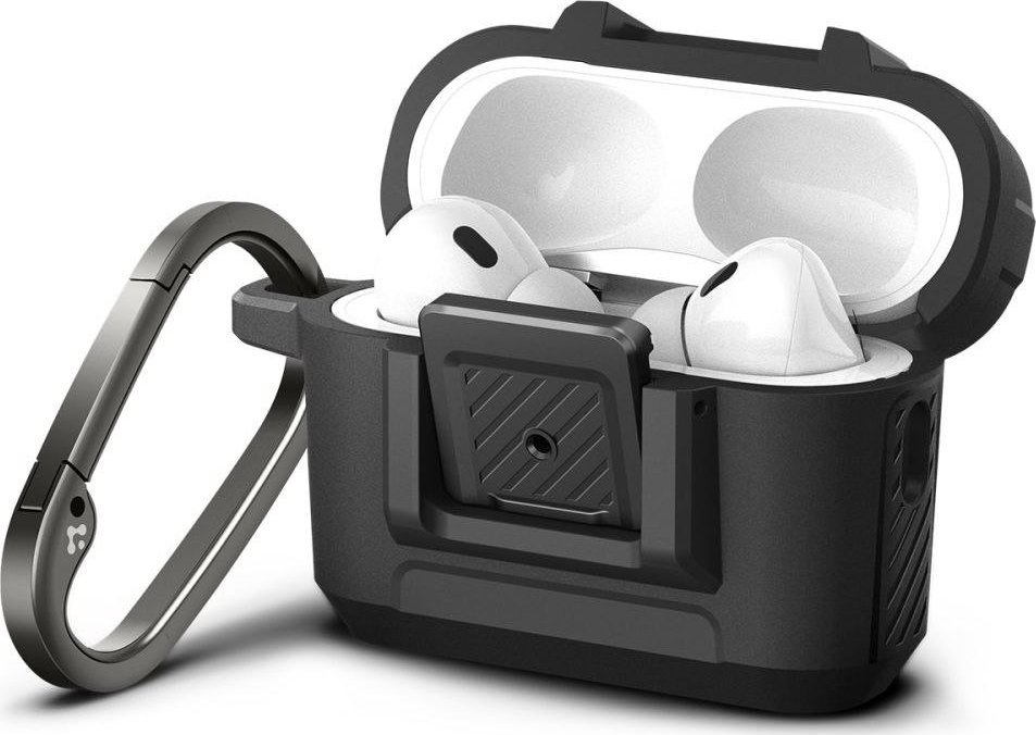 Spigen Spigen Lock Fit – pancéřové pouzdro pro Apple Airpods Pro 1/2 (černé)