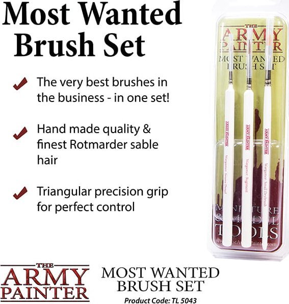Army Painter Most Wanted Sada štetcov s prírodnými štetinami