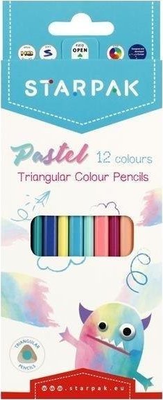 Starpak OLO pastelky 12KOL/180 TROJ PASTEL STK 12/144