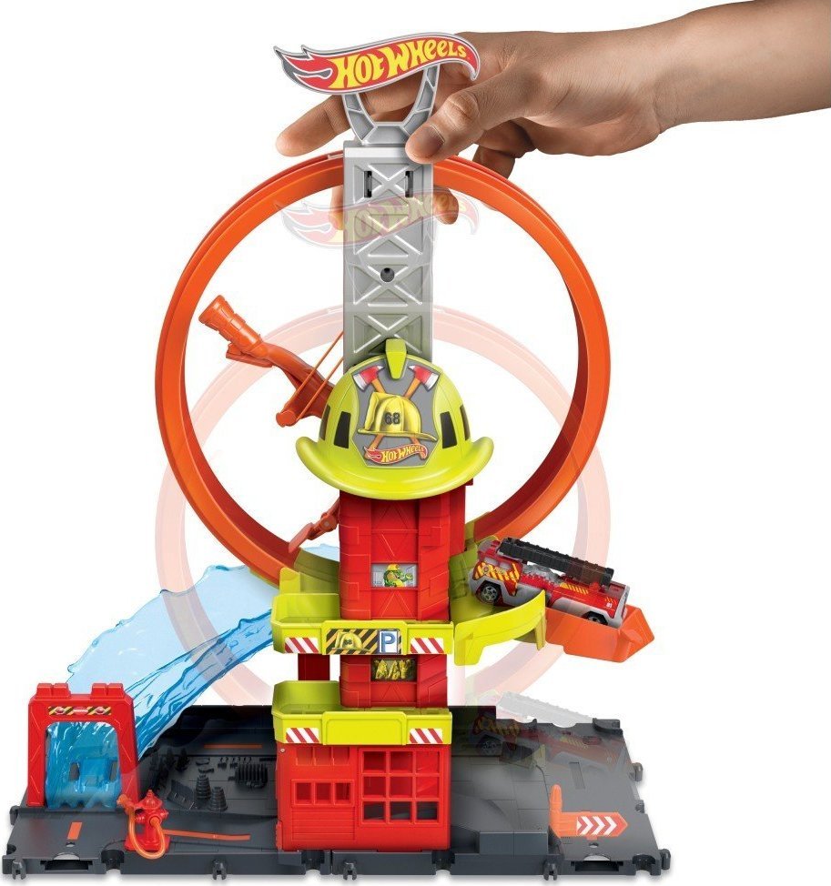 Mattel Hot Wheels City super hasičská stanica so slučkou HKX41
