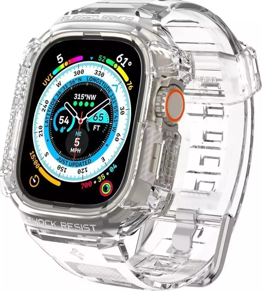 Popruh Spigen Spigen Rugged Armor Pro pro Apple Watch Ultra (49 mm) Crystal Clear