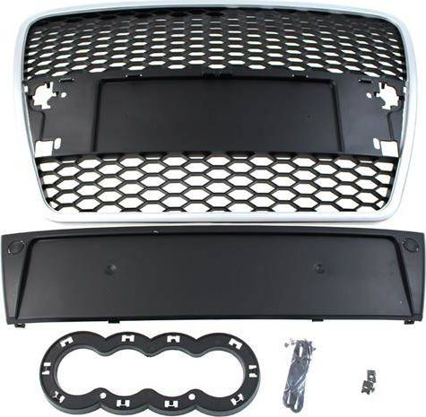 MTuning_F GRILL AUDI A6 C6 RS-STYLE STRIEBORNO-ČIERNA (04-09)