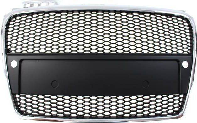 MTuning_F Grill Audi A4 B7 RS-Style Chrome-Black (05-08) PDC