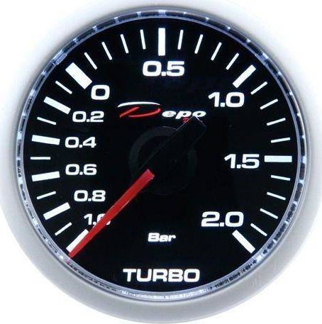 DRacing_F DEPO CLOCK CSM 52mm - TURBO MECHANICKÉ -1 až 2 BAR