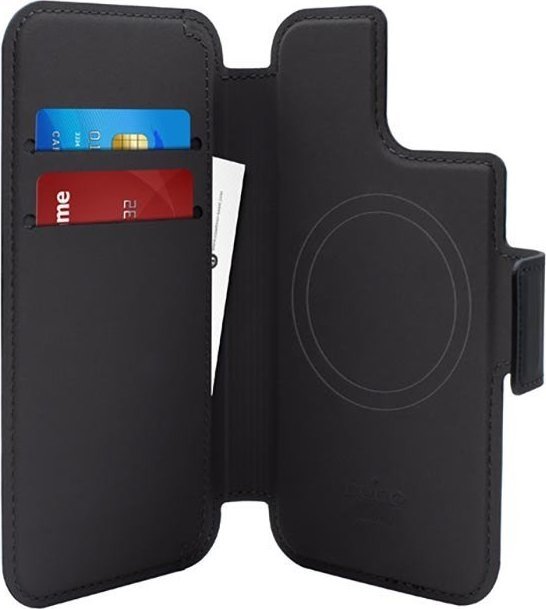 Puro Folio MagSafe – pouzdro pro iPhone 14 Plus / 12 Pro Max (černé)
