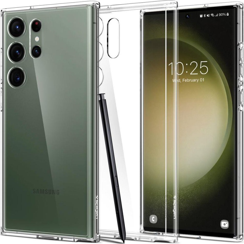 Krištáľovo čisté puzdro Spigen Ultra Hybrid pre Samsung Galaxy S23 Ultra