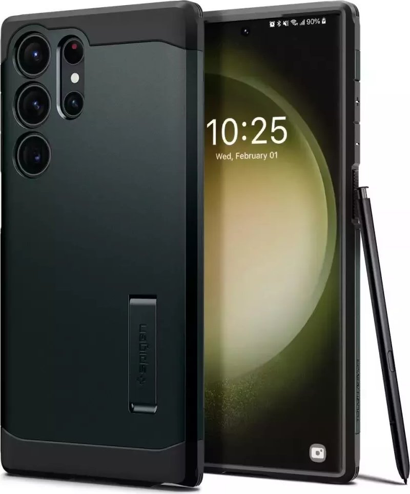 Spigen Tough Armor, zelený - Samsung Galaxy S23 Ultra