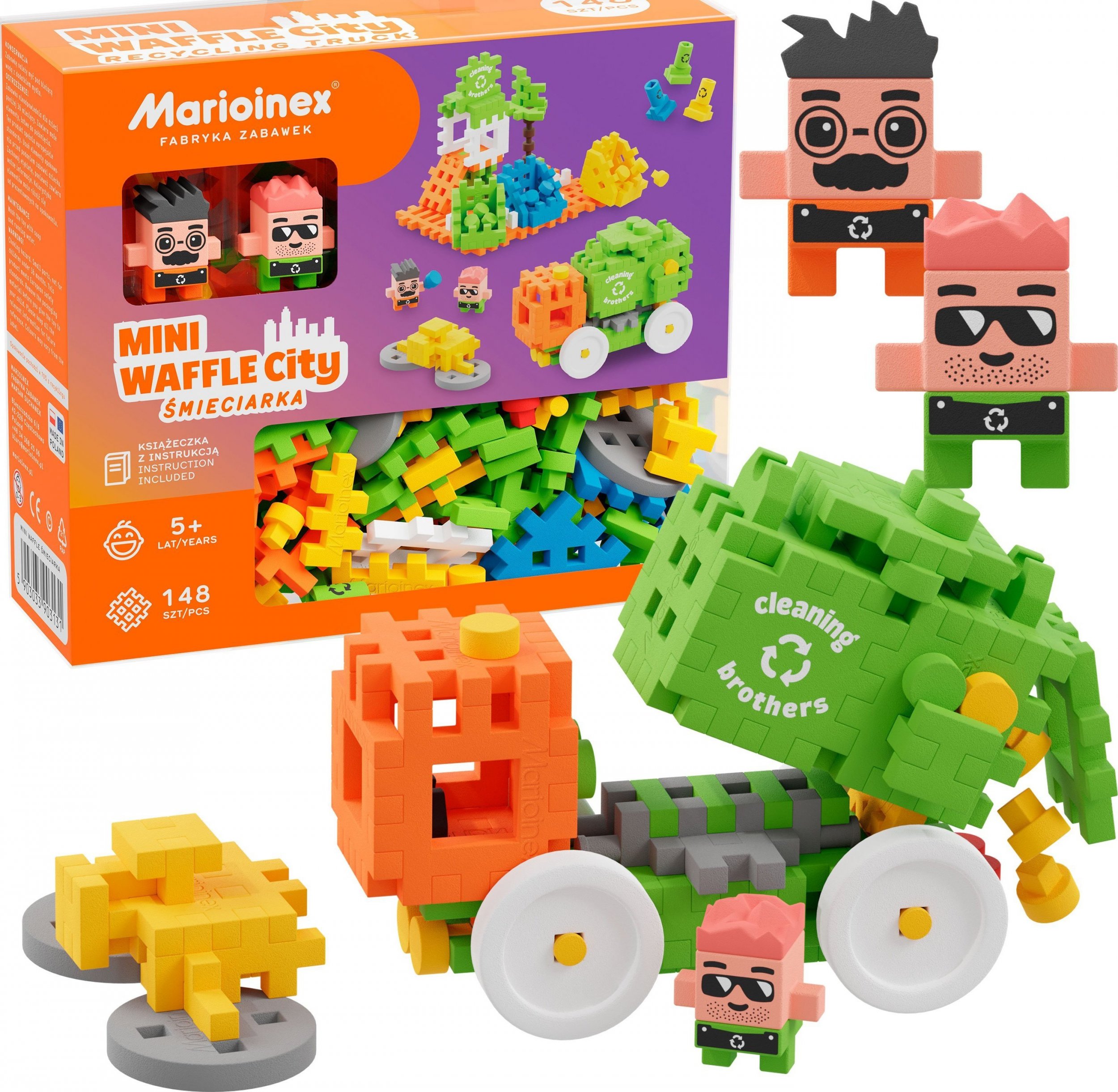 Marioinex MARIOINEX WAFFLE MINI WAFFLE MESTSKÉ smetiarske vozidlo 148 el