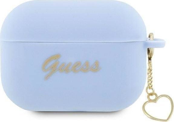 Guess Case Guess GUAP2LSCHSB kryt Apple AirPods Pre 2 modrý/modrý Silikónové kúzlo Heart Collection