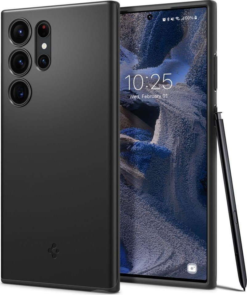 Pouzdro Spigen Spigen Thin Fit pro Samsung Galaxy S23 Ultra černé